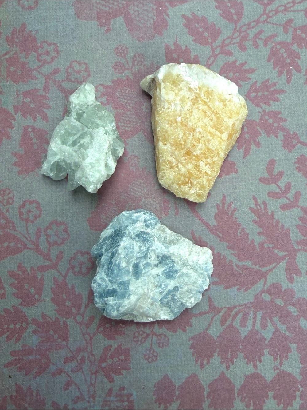 Natural Decorative Blue, Yellow, and Pale Green Crystal Stones - Home Accents
